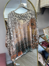 Load image into Gallery viewer, Grey leopard detail jumper fluffy
