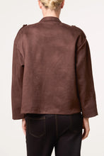 Load image into Gallery viewer, Brown army suede jacket
