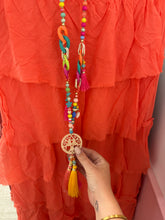 Load image into Gallery viewer, Rainbow boho long necklace

