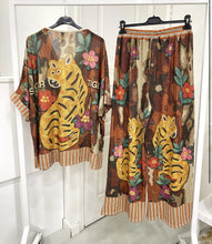 Load image into Gallery viewer, Tiger curve lurex loungewear set
