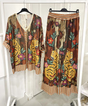 Load image into Gallery viewer, Tiger curve lurex loungewear set
