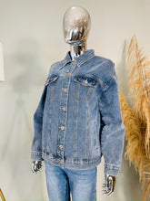 Load image into Gallery viewer, Love slogan denim jacket
