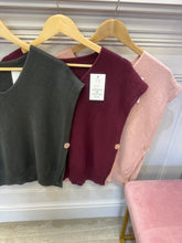Load image into Gallery viewer, 8 colours knit button v neck jumper
