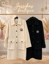 Load image into Gallery viewer, Thick knit brooche cardigan jacket
