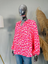 Load image into Gallery viewer, Neon leopard print cheesecloth shirt
