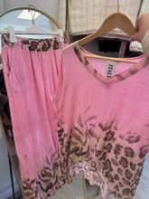 Load image into Gallery viewer, 4 colours linen leopard two piece
