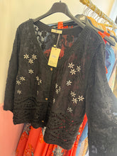Load image into Gallery viewer, Black lace detail shirt
