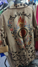 Load image into Gallery viewer, Beige leopard Freda suede jacket
