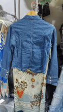 Load image into Gallery viewer, Gold denim military jacket
