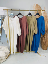 Load image into Gallery viewer, 4 colours batwing autumn dress
