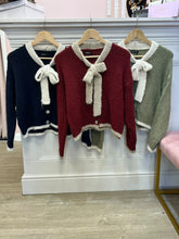 Load image into Gallery viewer, 6 colours Italian bow cardigan jumper
