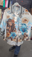 Load image into Gallery viewer, Lady boho ruffle shirt
