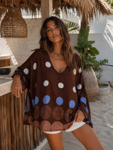 Load image into Gallery viewer, Polka chocolate blouse
