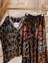 Load image into Gallery viewer, Leopard graffiti curve lurex set
